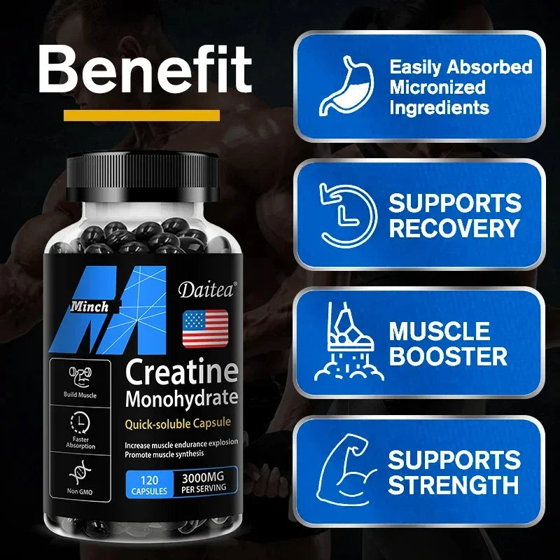 GLEAN- Creatine Monohydrate Capsules (3000 MG)