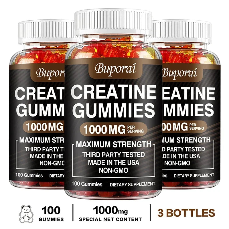 Glean- Creatine Monohydrate Gummies Boost Energy, Build Muscle Mass, and Improve Athletic Performance