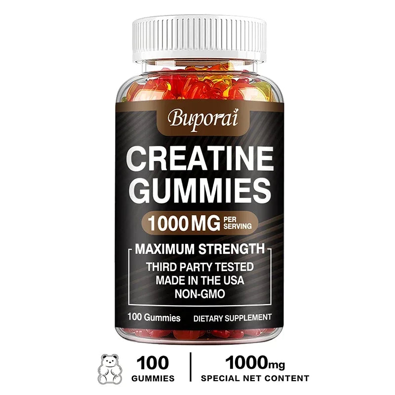 Glean- Creatine Monohydrate Gummies Boost Energy, Build Muscle Mass, and Improve Athletic Performance